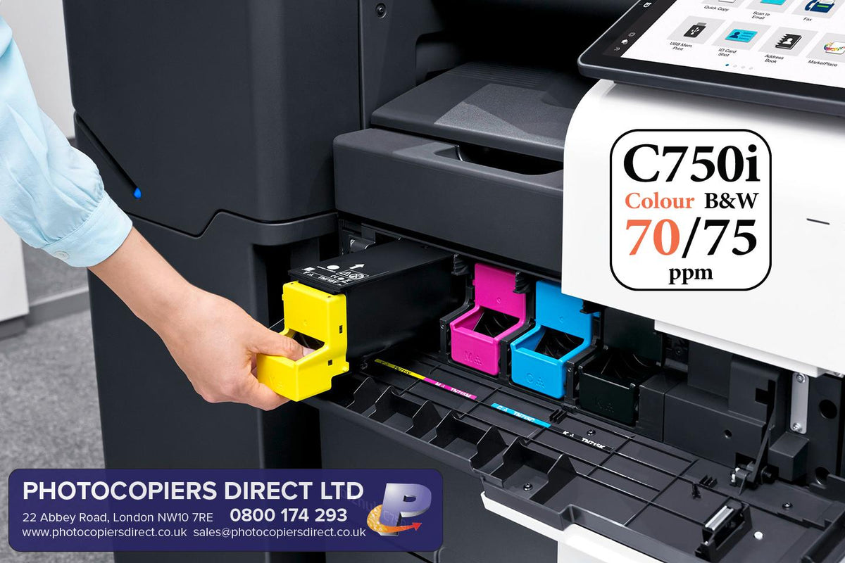 Konica Minolta bizhub C750i A3 Colour Laser Copier Printer MFD Lease Rental Price Office View Toner Replacement