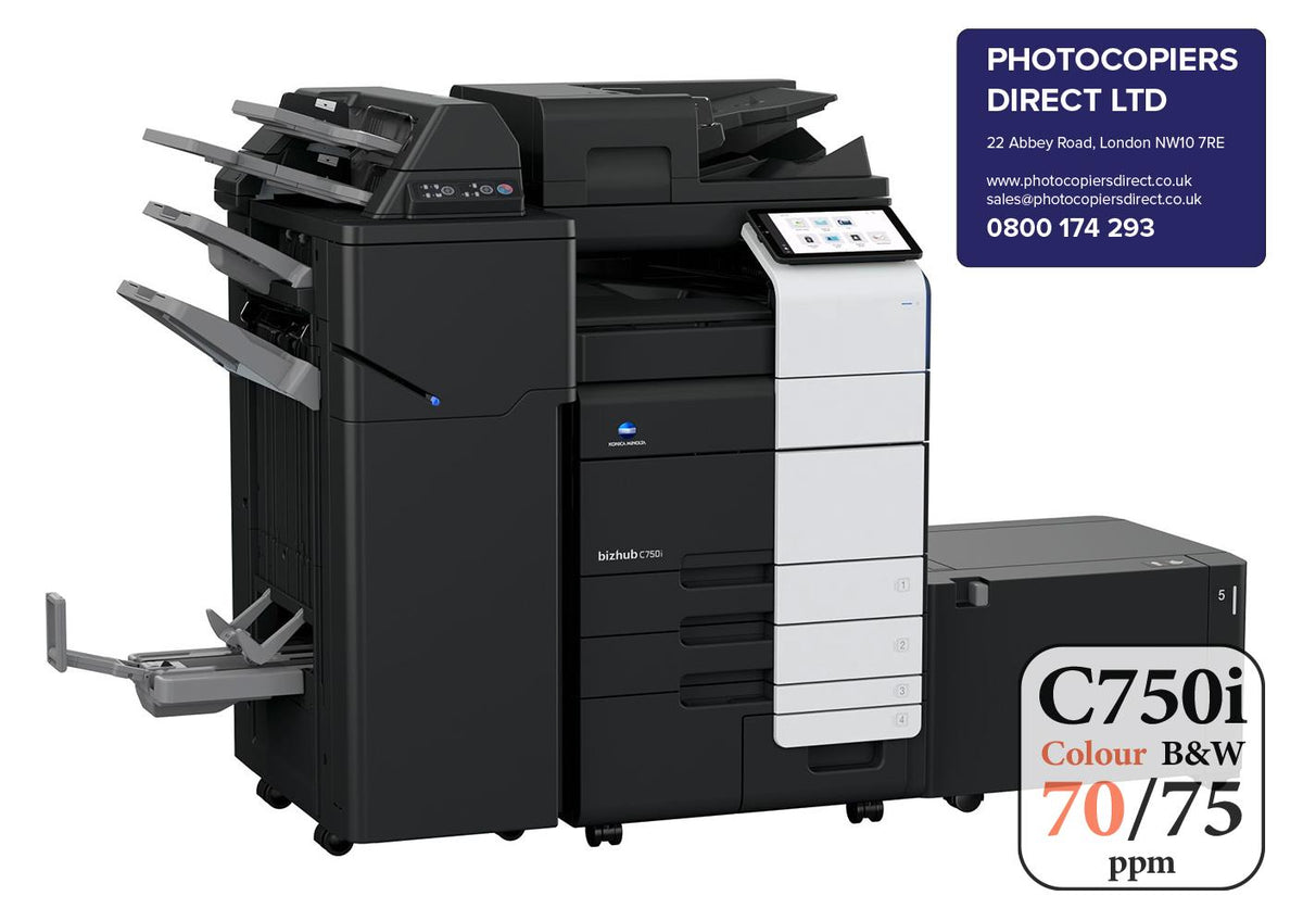 Konica Minolta bizhub C750i A3 Colour Laser Copier Printer MFD Lease Rental Price Side View