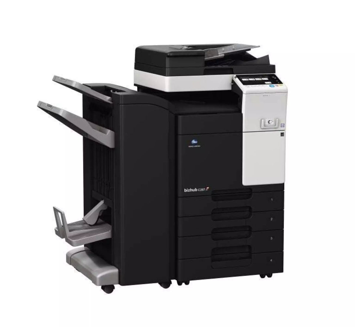 Konica Minolta bizhub 287 Mono MFD, 2GB RAM, Emperon Controller, Bypass, 2 x 500 trays, HDD, 250GB, Duplex & Web Browser, Black & White