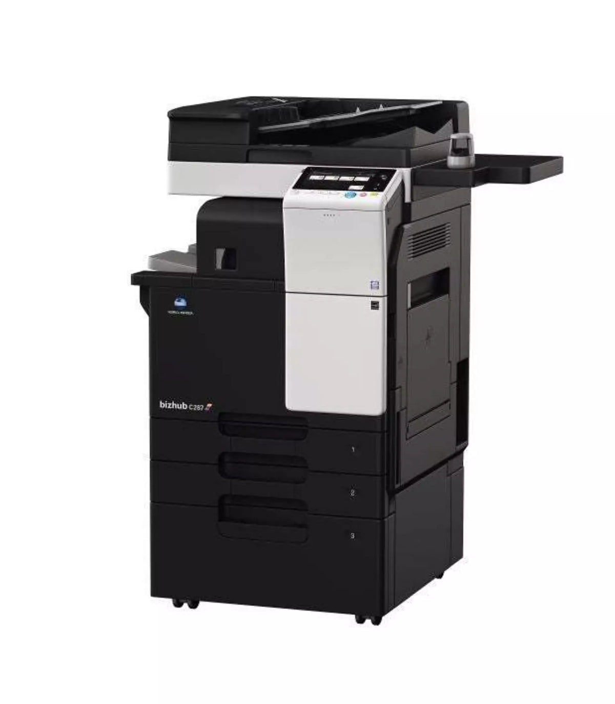Konica Minolta bizhub 287 Mono MFD, 2GB RAM, Emperon Controller, Bypass, 2 x 500 trays, HDD, 250GB, Duplex & Web Browser, Black & White