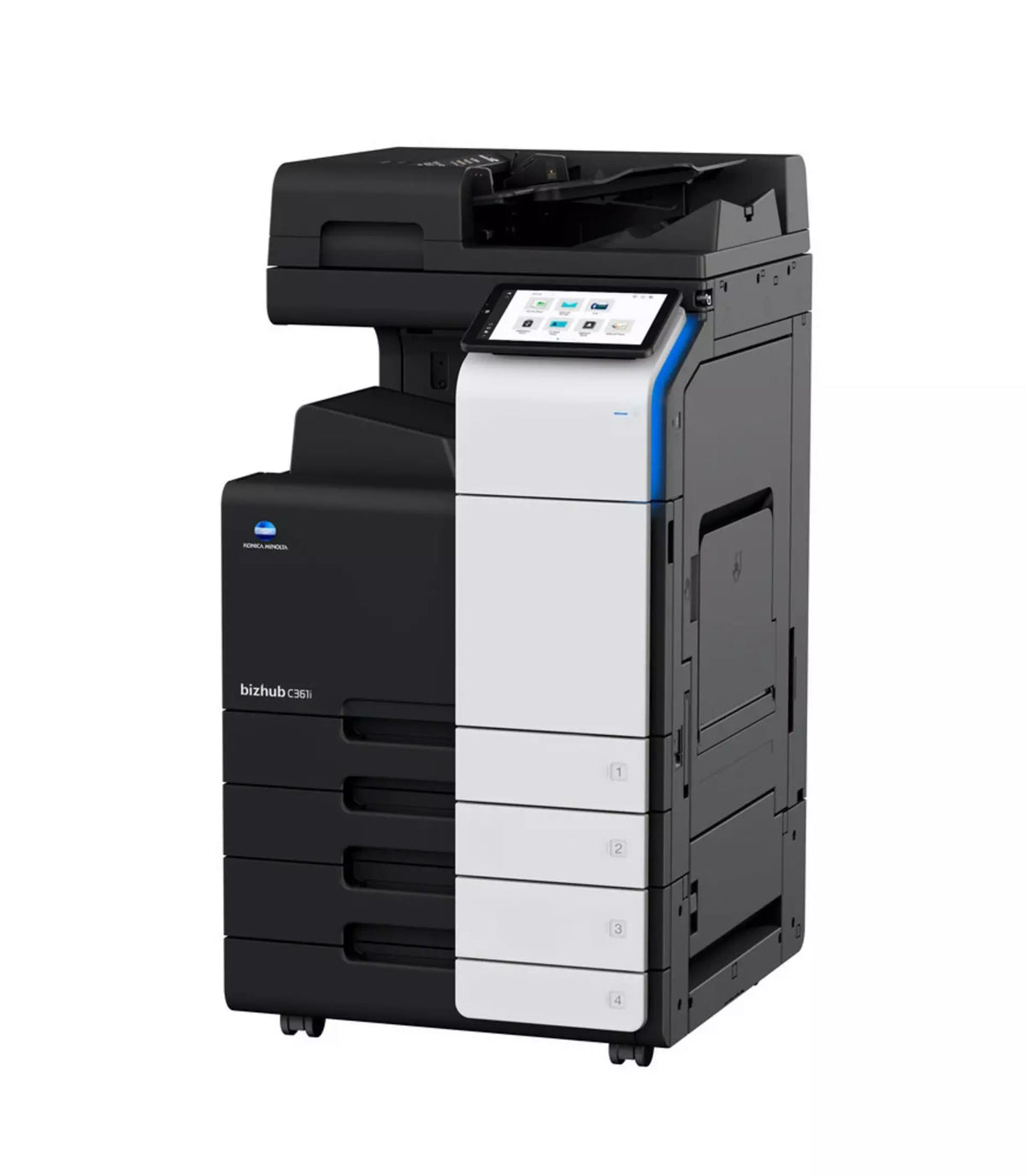 Konica Minolta bizhub 361i, A3 MONO MFD.Std Print Controller 2x500 sheets Paper Cassette, 100 sheet bypass, HDD SDD 250GB, Duplex, Black & White
