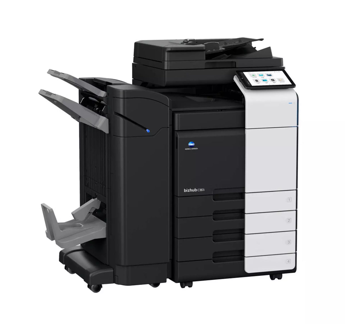 Konica Minolta bizhub 361i, A3 MONO MFD.Std Print Controller 2x500 sheets Paper Cassette, 100 sheet bypass, HDD SDD 250GB, Duplex, Black & White