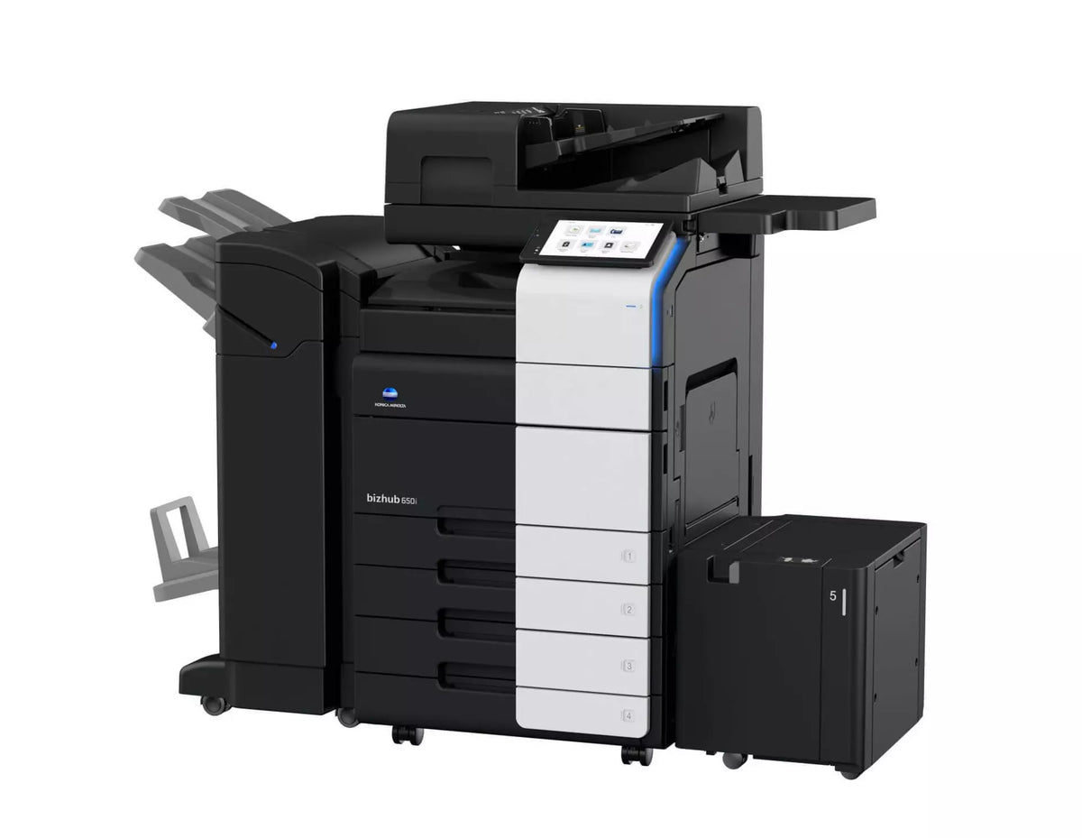 Konica Minolta bizhub 650i A3 Mono MFD. Dual Scan Document Feeder, Std Print Controller, 2x500 sheets Paper Cassette, 100 sheet bypass, HDD SDD 250GB, Duplex, Black & White