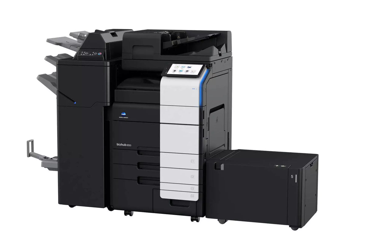 Konica Minolta bizhub 650i A3 Mono MFD. Dual Scan Document Feeder, Std Print Controller, 2x500 sheets Paper Cassette, 100 sheet bypass, HDD SDD 250GB, Duplex, Black & White