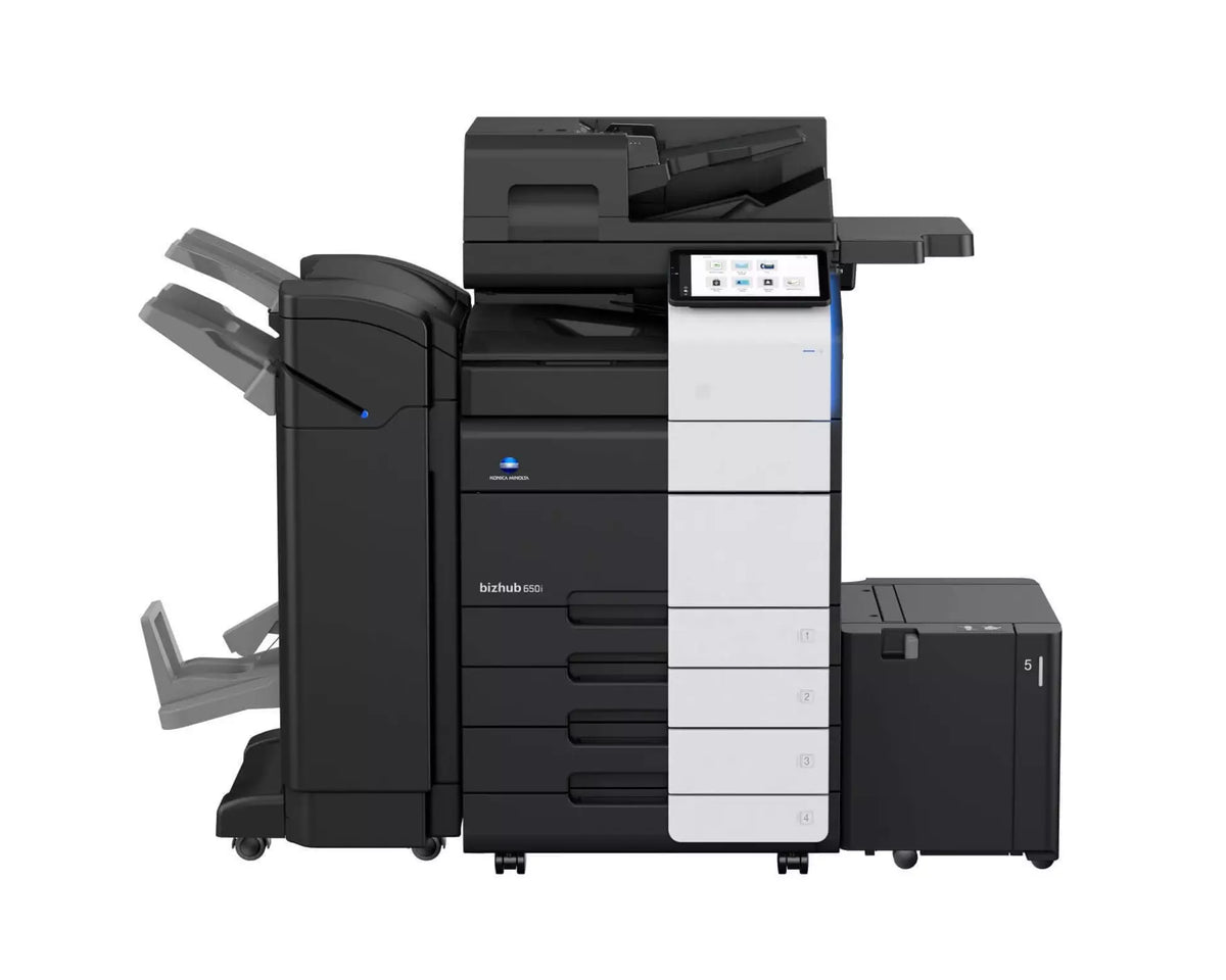 Konica Minolta bizhub 650i A3 Mono MFD. Dual Scan Document Feeder, Std Print Controller, 2x500 sheets Paper Cassette, 100 sheet bypass, HDD SDD 250GB, Duplex, Black & White