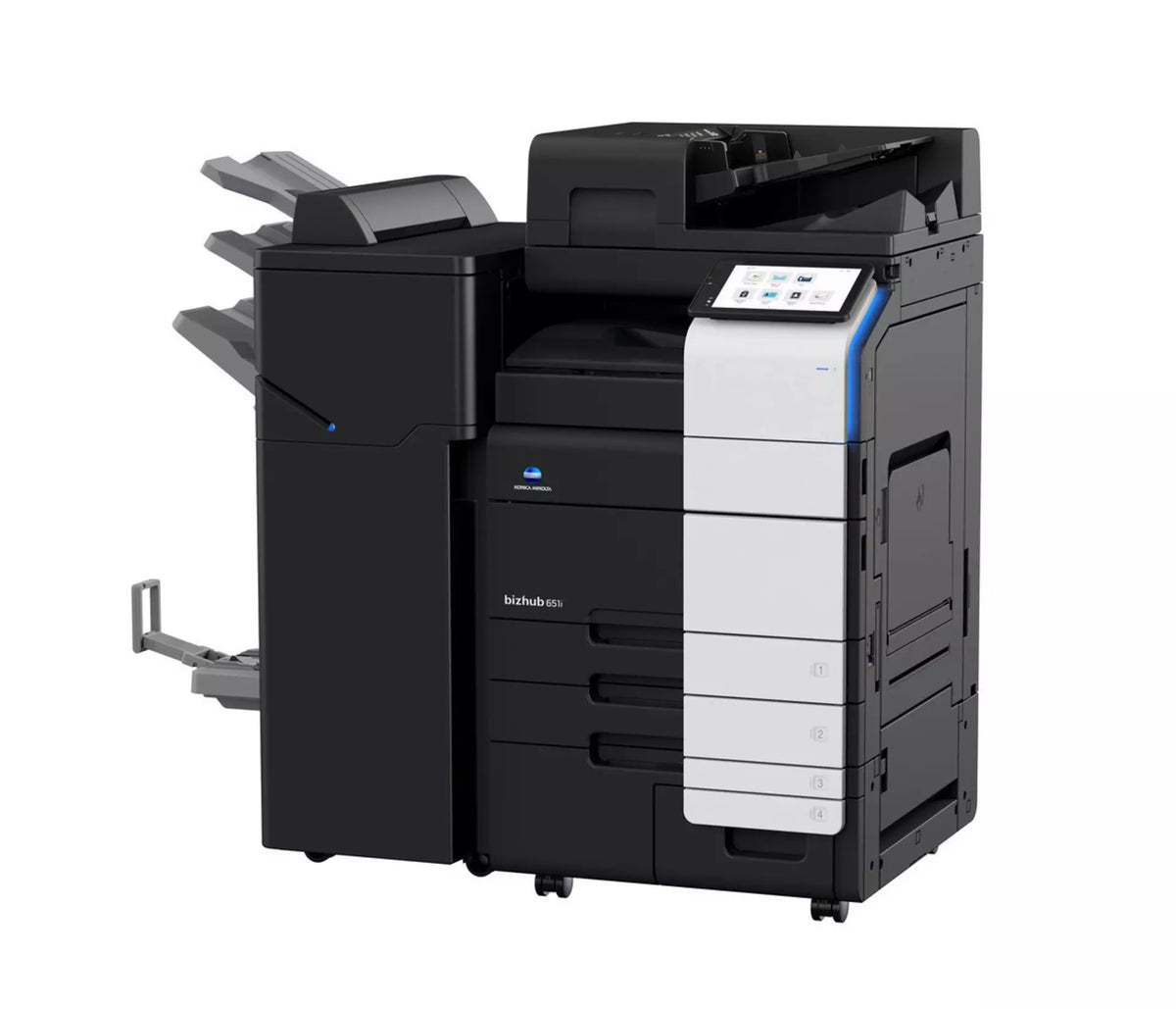 Konica Minolta bizhub 651i A3 Mono MFD. Dual Scan Document Feeder, Std Print Controller, 2x500 sheets Paper Cassette, 100 sheet bypass, HDD SDD 250GB, Duplex, Black & White