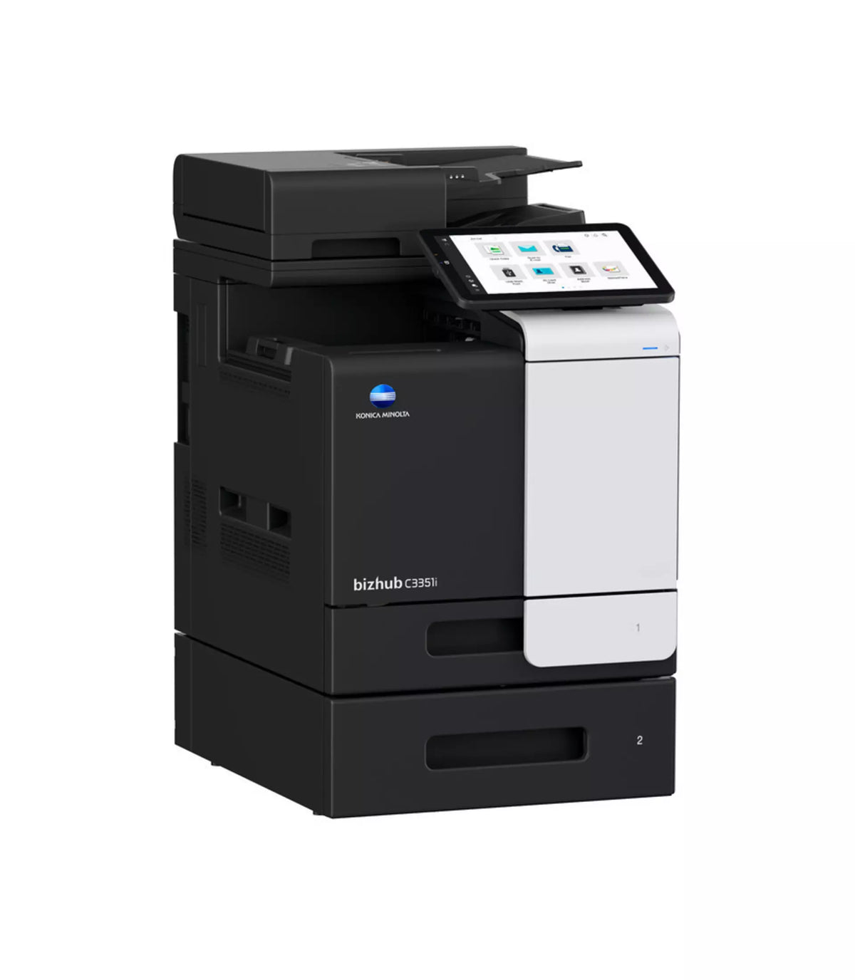 bizhub C3351i A4 MFD. Std print controller w/PCL & PS3. 500 sheets & 100-sheet bypass.Dual Scan-DF and duplex standard.