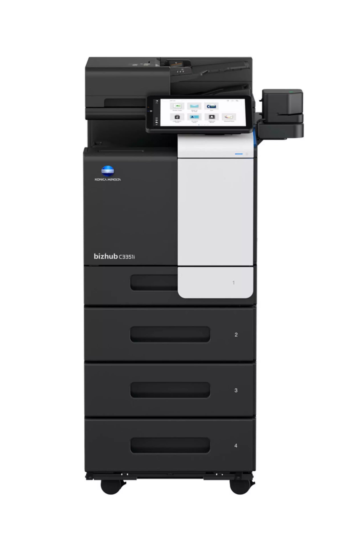 bizhub C3351i A4 MFD. Std print controller w/PCL & PS3. 500 sheets & 100-sheet bypass.Dual Scan-DF and duplex standard.