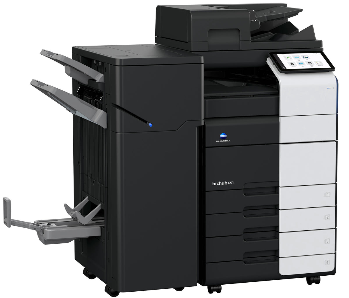Konica Minolta bizhub C651i  A3 MFD. Dual Scan Document Feeder, Std Print Controller, 2x500 sheets Paper Cassette, 100 sheet bypass, HDD SDD 250GB, Duplex