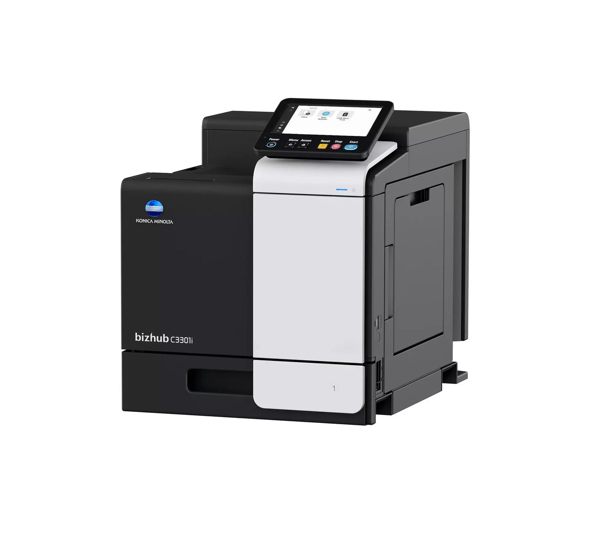 Konica Minolta bizhub C3301i - A4 Single Function Printer.  Std 500 sheets and 100-sheet bypass. Duplex unit std.