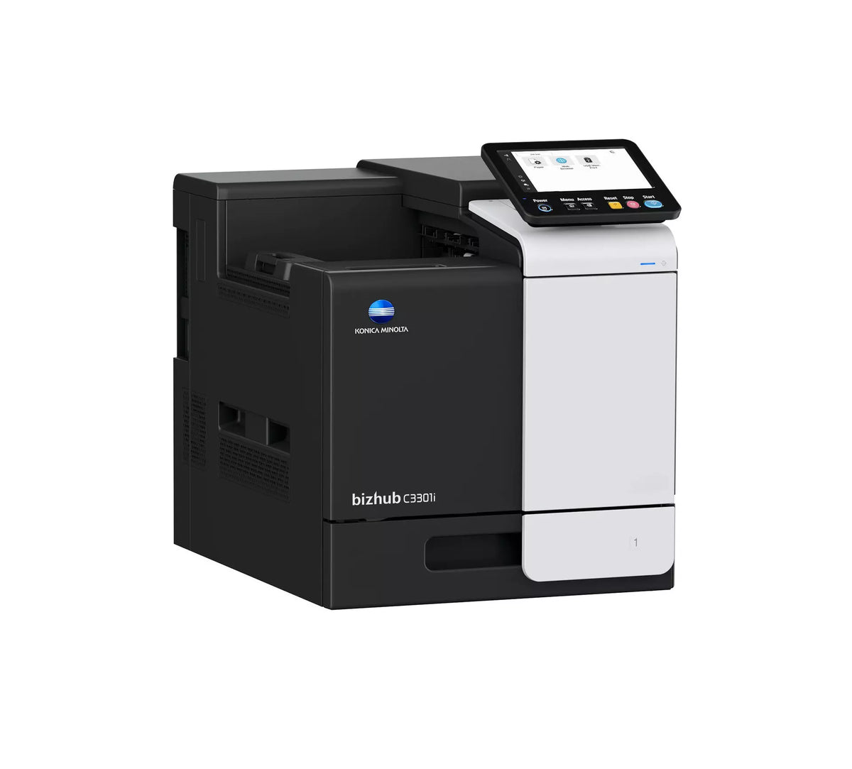 Konica Minolta bizhub C3301i - A4 Single Function Printer.  Std 500 sheets and 100-sheet bypass. Duplex unit std.
