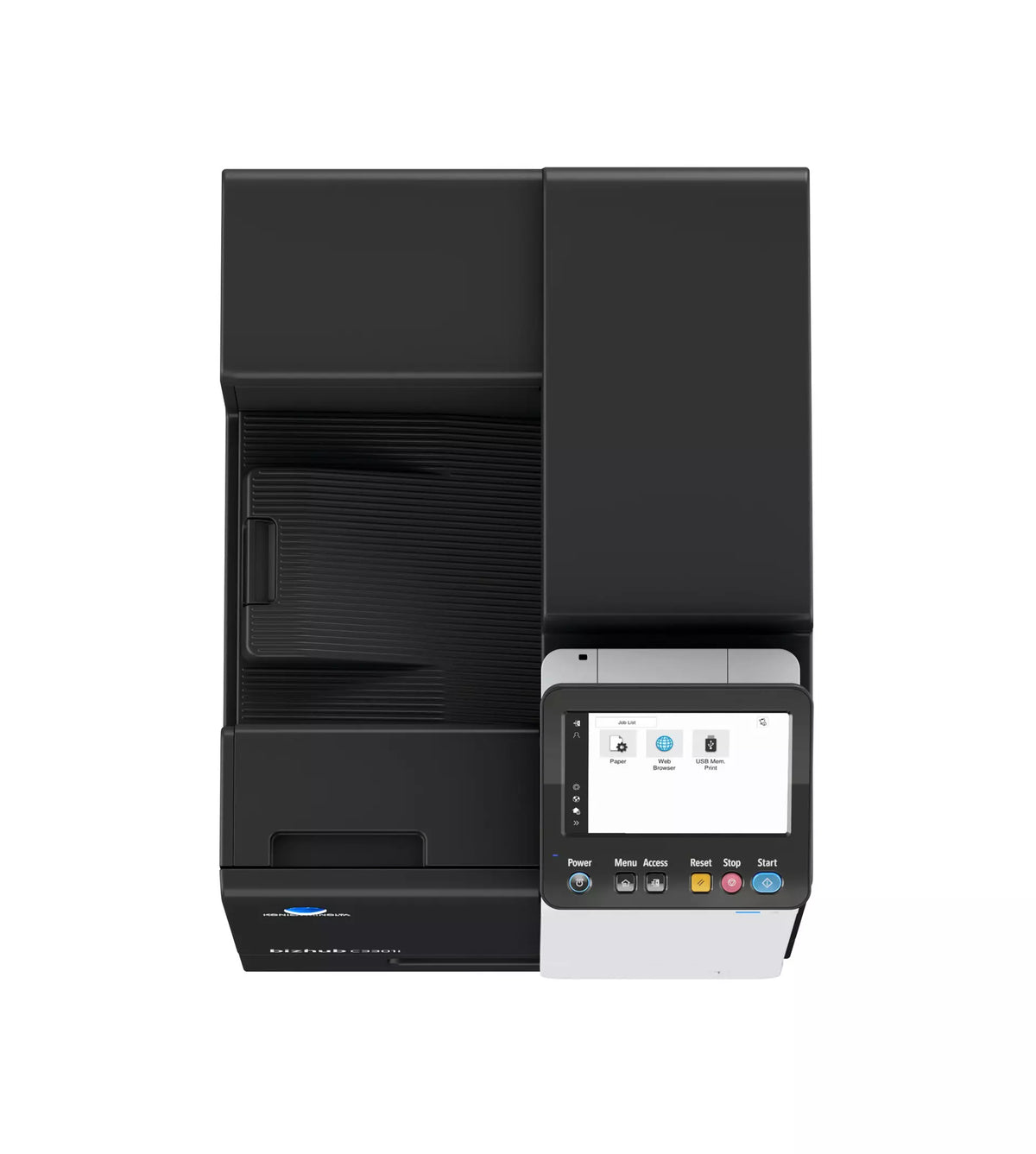 Konica Minolta bizhub C3301i - A4 Single Function Printer.  Std 500 sheets and 100-sheet bypass. Duplex unit std.