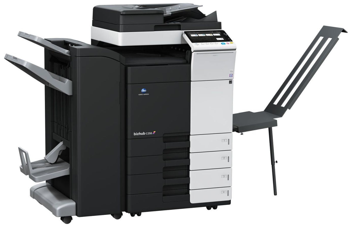 Konica Minolta bizhub C258, 2GB RAM, Emperon-Contr., Bypass, 2x500 sheets, HDD 250GB, Duplex