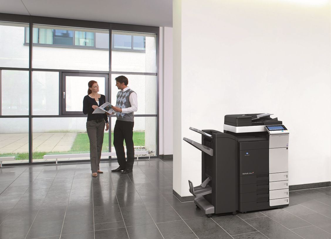 Konica Minolta bizhub C364e, 2GB RAM, Emperon-Contr., Bypass, Paper Cass. (2x500 sheets), HDD 250GB, Duplex