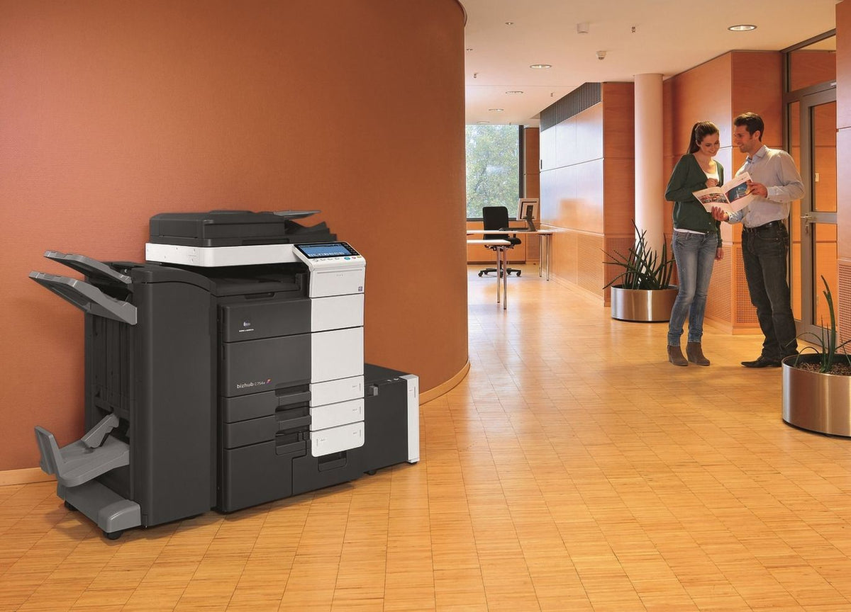 Konica Minolta bizhub C754e,  Dual Scan DF, Duplex, Bypass, Emperon, 4 x cass, 2GB RAM, 250GB HDD