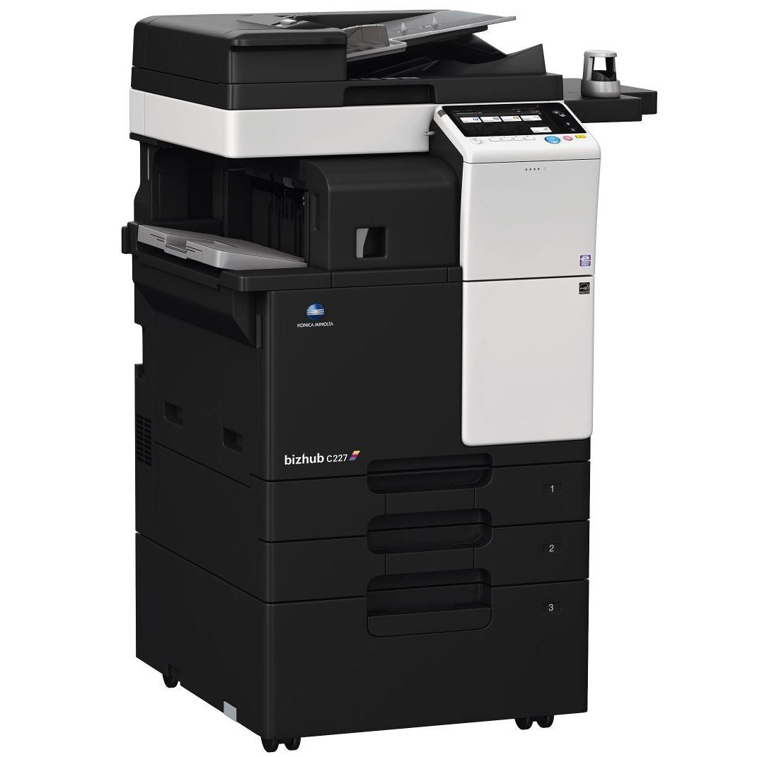 Konica Minolta bizhub C227 Colour MFD, 2GB RAM, Emperon Controller, Bypass, 2 x 500 trays, HDD, 250GB, Duplex & Web Browser