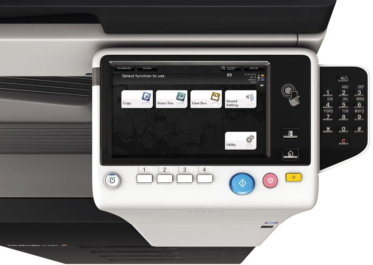 Konica Minolta bizhub C287 Colour MFD, 2GB RAM, Emperon Controller, Bypass, 2 x 500 trays, HDD, 250GB, Duplex & Web Browser