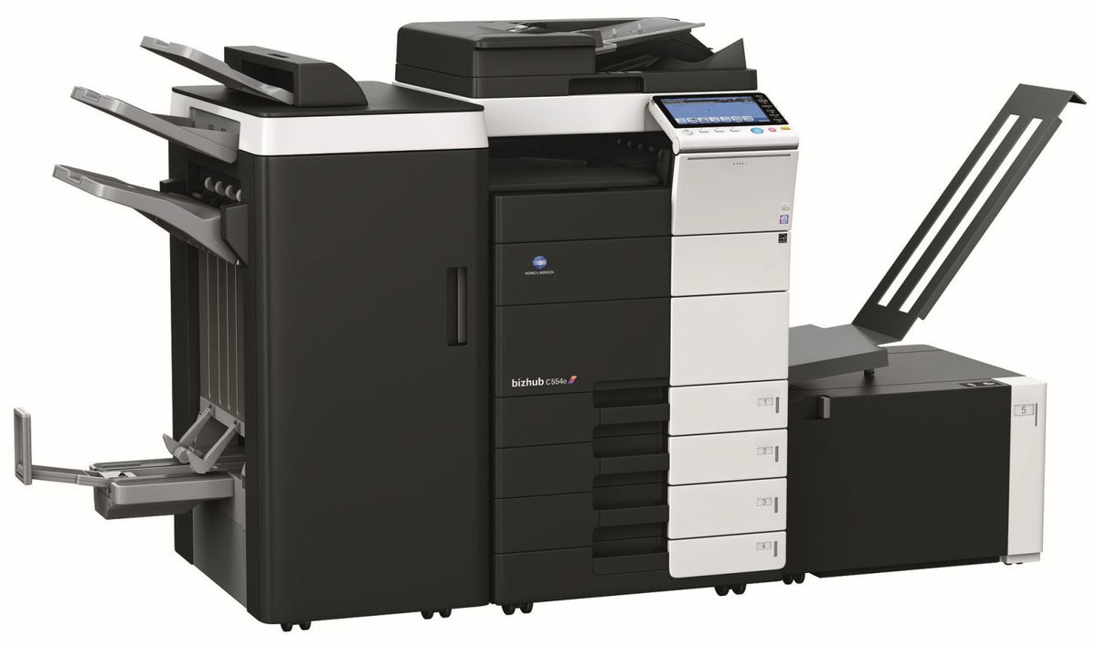 Konica Minolta bizhub C554e, Dual scan DF, 2GB RAM, Emperon-Contr., Bypass, Paper Cass. (2x500 sheets), HDD 250GB, Duplex