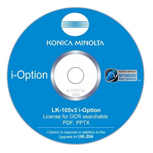 Konica Minolta LK-105 i-Option. OCR for searchable PDF & Compact PDF