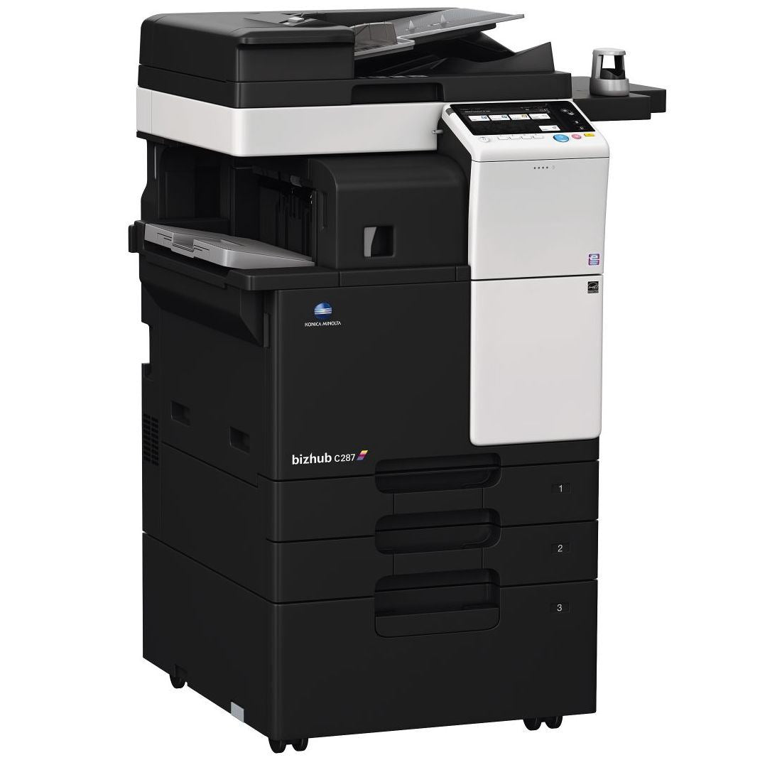 Konica Minolta bizhub C287 Colour MFD, 2GB RAM, Emperon Controller, Bypass, 2 x 500 trays, HDD, 250GB, Duplex & Web Browser