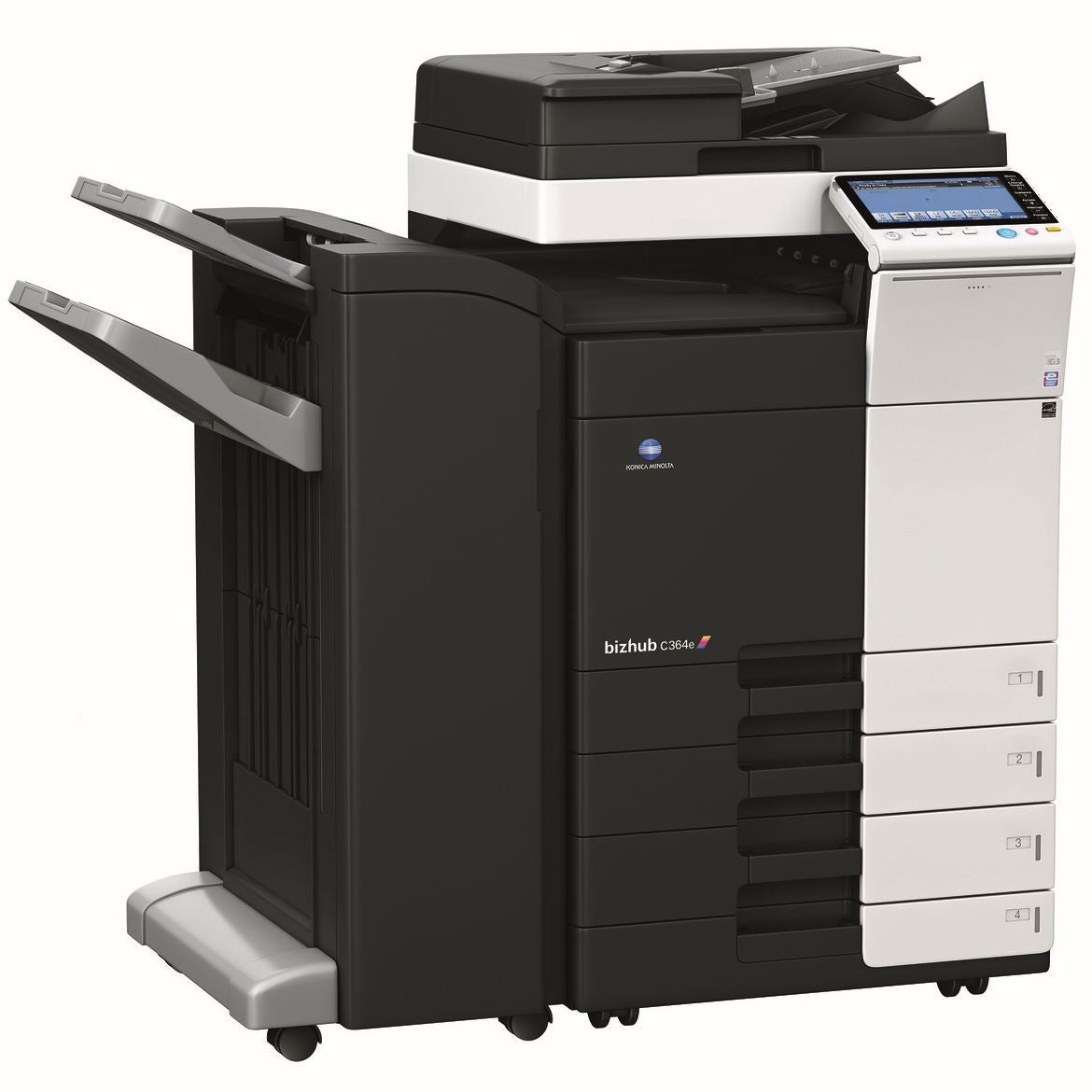 Konica Minolta bizhub C364e, 2GB RAM, Emperon-Contr., Bypass, Paper Cass. (2x500 sheets), HDD 250GB, Duplex