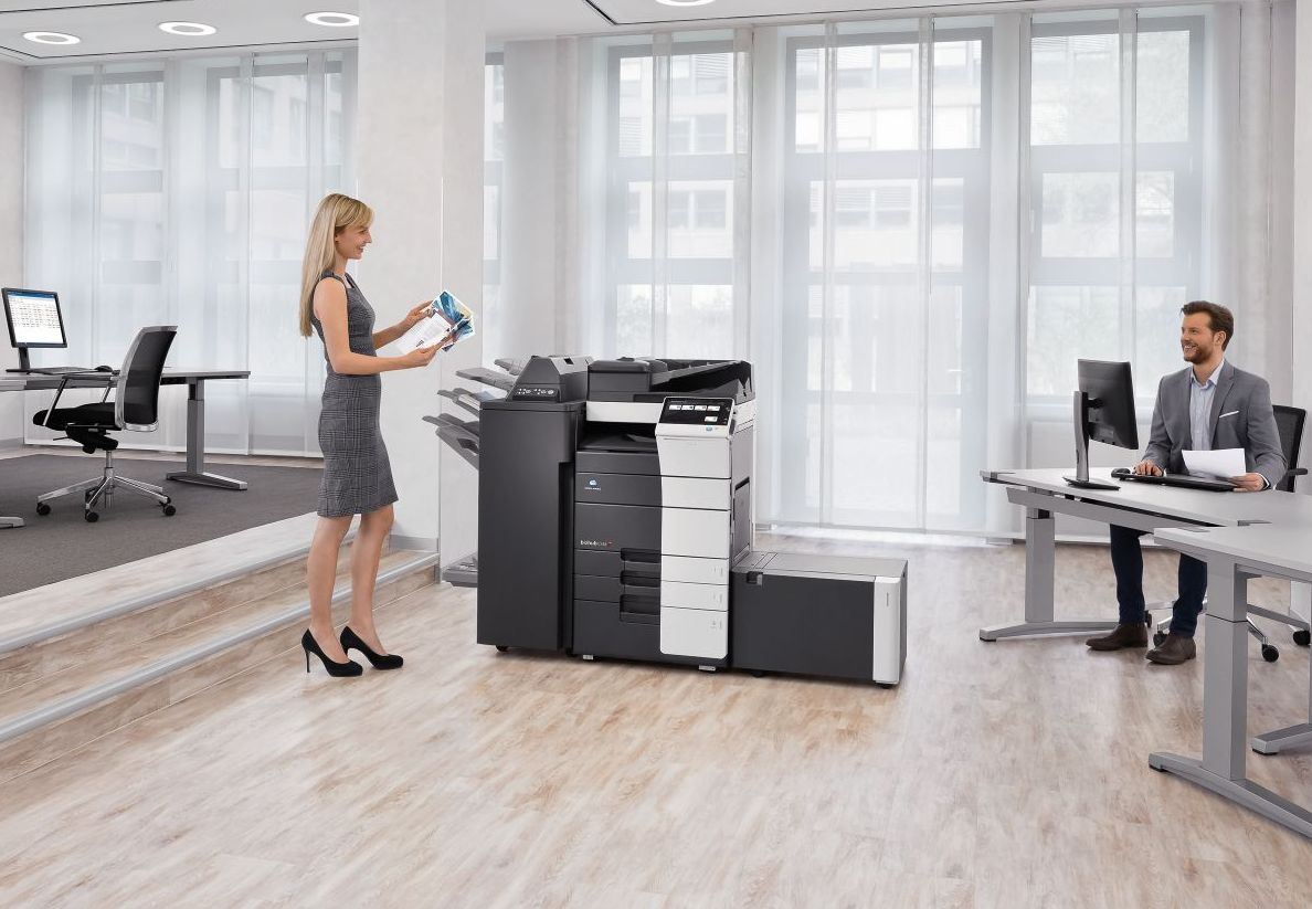 Konica Minolta bizhub C458 Dual scan DF, 4GB RAM, Emperon-Contr., Bypass, 2x500 sheets cassettes, HDD 250GB, Duplex