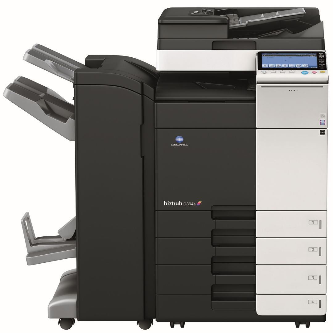 Konica Minolta bizhub C364e, 2GB RAM, Emperon-Contr., Bypass, Paper Cass. (2x500 sheets), HDD 250GB, Duplex