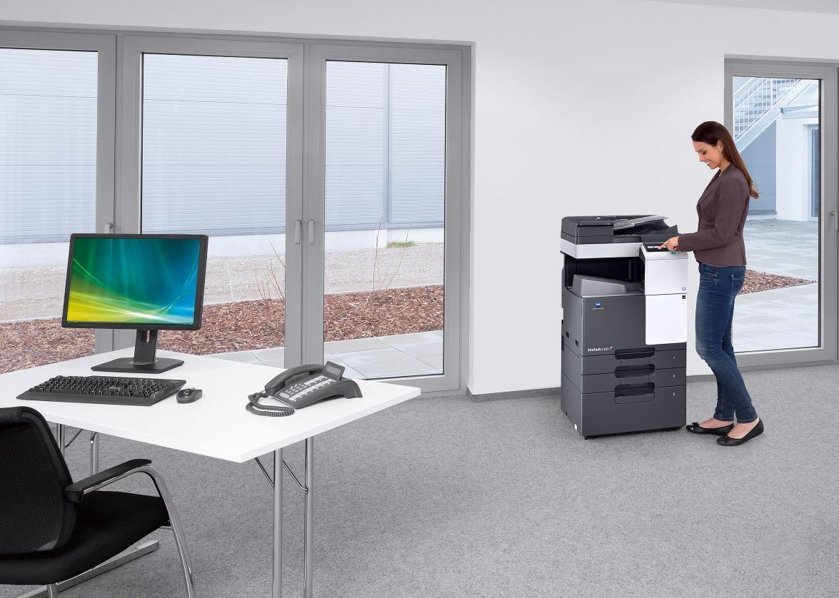 Konica Minolta bizhub C227 Colour MFD, 2GB RAM, Emperon Controller, Bypass, 2 x 500 trays, HDD, 250GB, Duplex & Web Browser