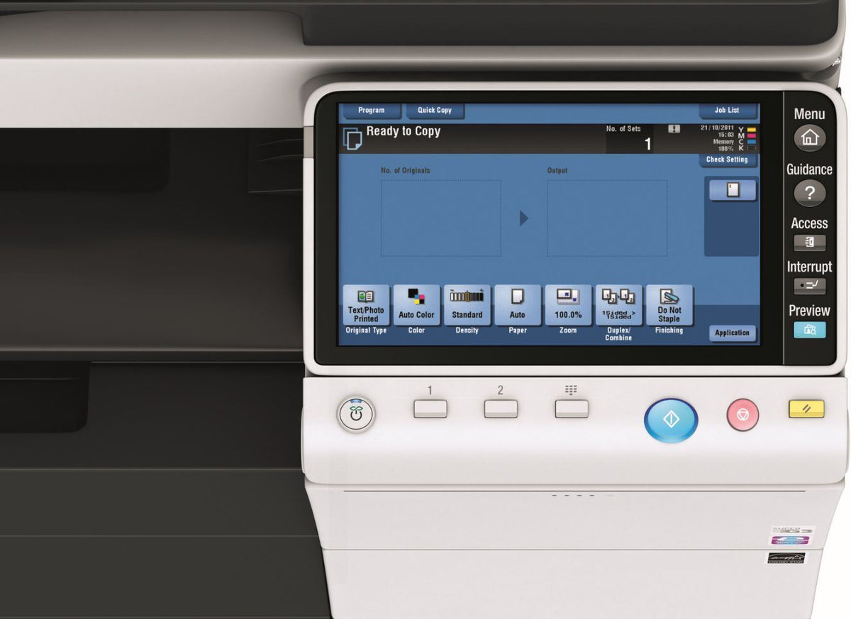 Konica Minolta bizhub C224, 2GB RAM, Emperon-Contr., Bypass, Paper Cass. (2x500 sheets), HDD 250GB, Duplex Unit