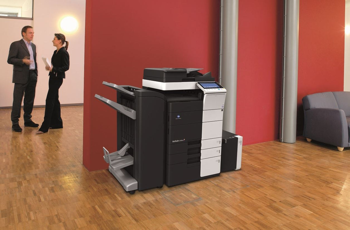 Konica Minolta bizhub C454e, Dual scan DF, 2GB RAM, Emperon-Contr., Bypass, Paper Cass. (2x500 sheets), HDD 250GB, Duplex