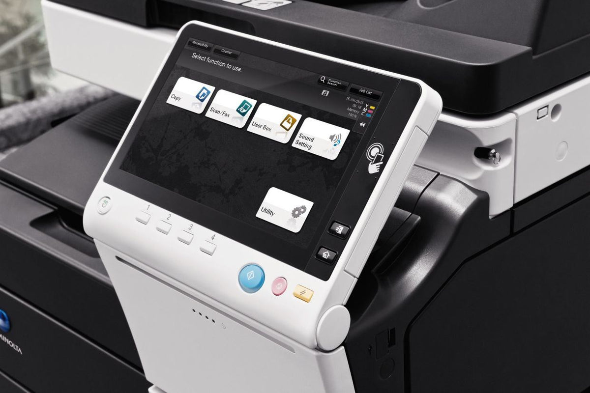 Konica Minolta bizhub C658 Dual scan DF, 4GB RAM, Emperon-Contr., Bypass, 2x500 sheets cassettes, HDD 250GB, Duplex