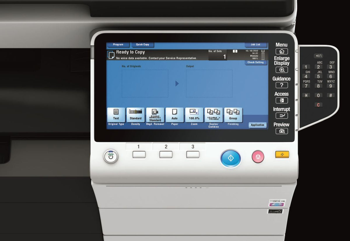 Konica Minolta bizhub C284e, 2GB RAM, Emperon-Contr., Bypass, Paper Cass. (2x500 sheets), HDD 250GB, Duplex