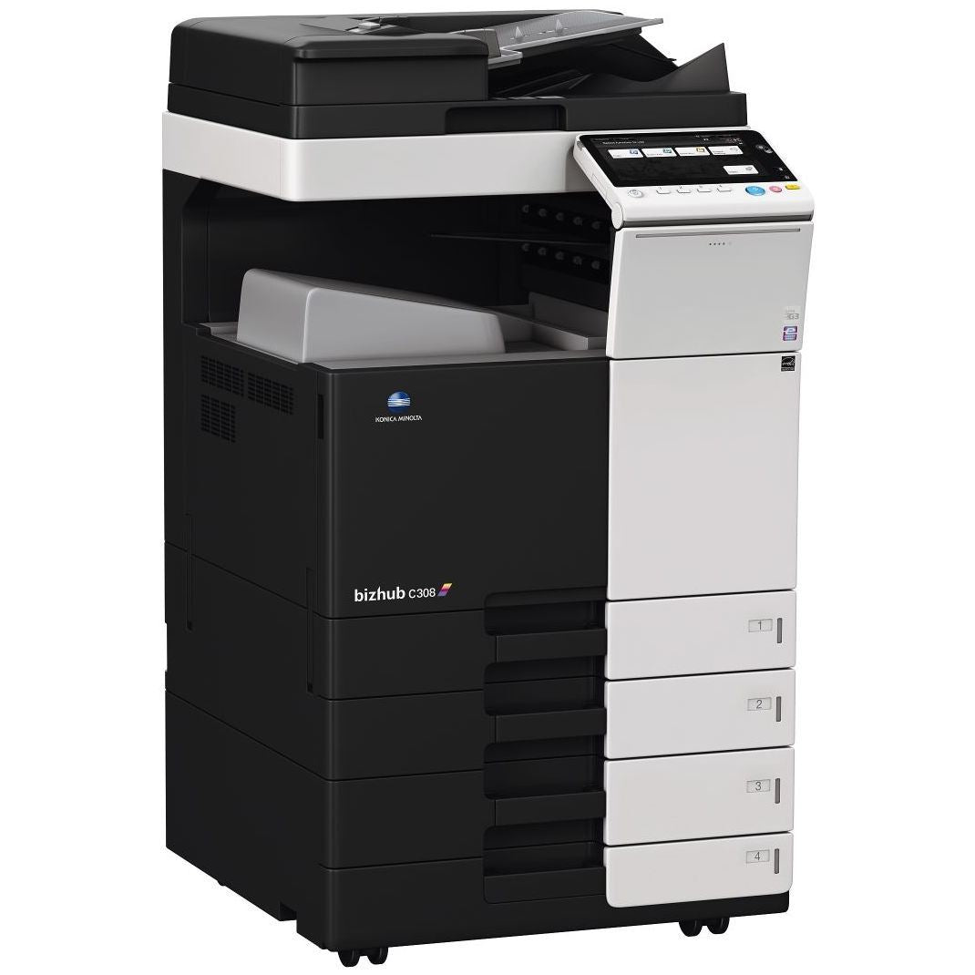 Konica Minolta bizhub C308, 2GB RAM, Emperon-Contr., Bypass, 2x500 sheets, HDD 250GB, Duplex