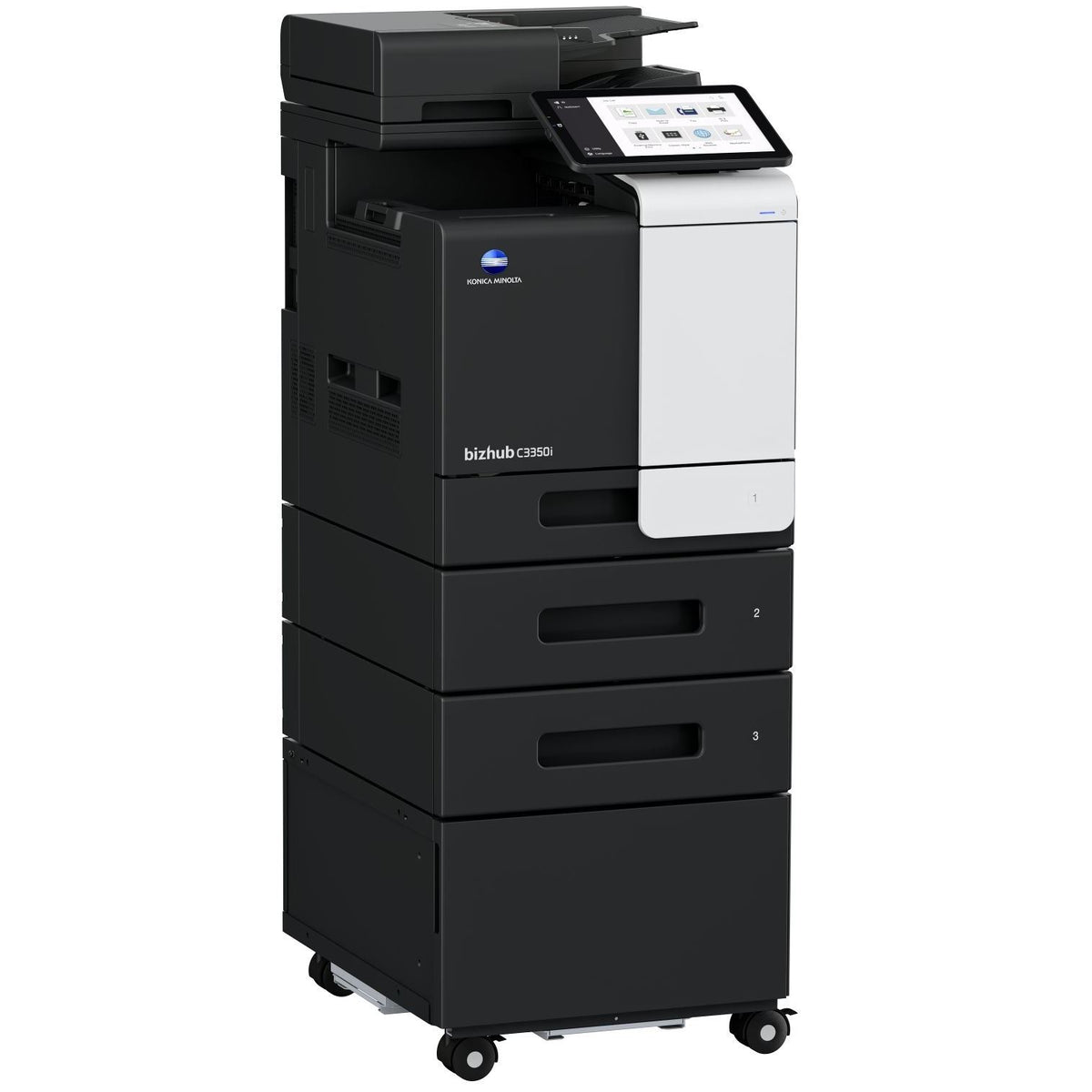 Konica Minolta bizhub C3350i A4 MFD. Std print controller w/PCL & PS3. 500 sheets & 100-sheet bypass.Dual Scan-DF and duplex standard.