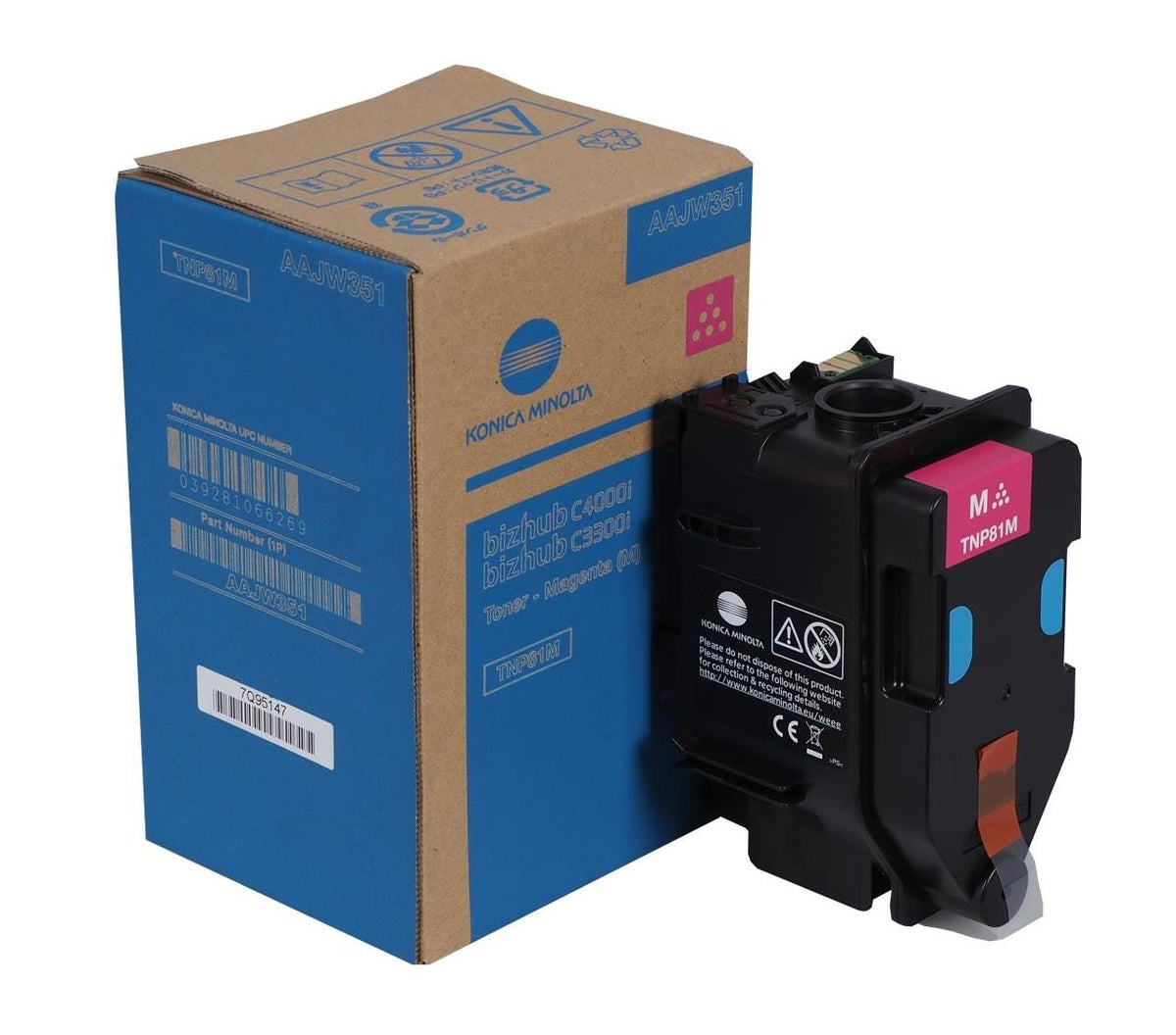 Konica Minolta TNP81M Toner Cartridge M for C3300i/C4000i. Yield 9k