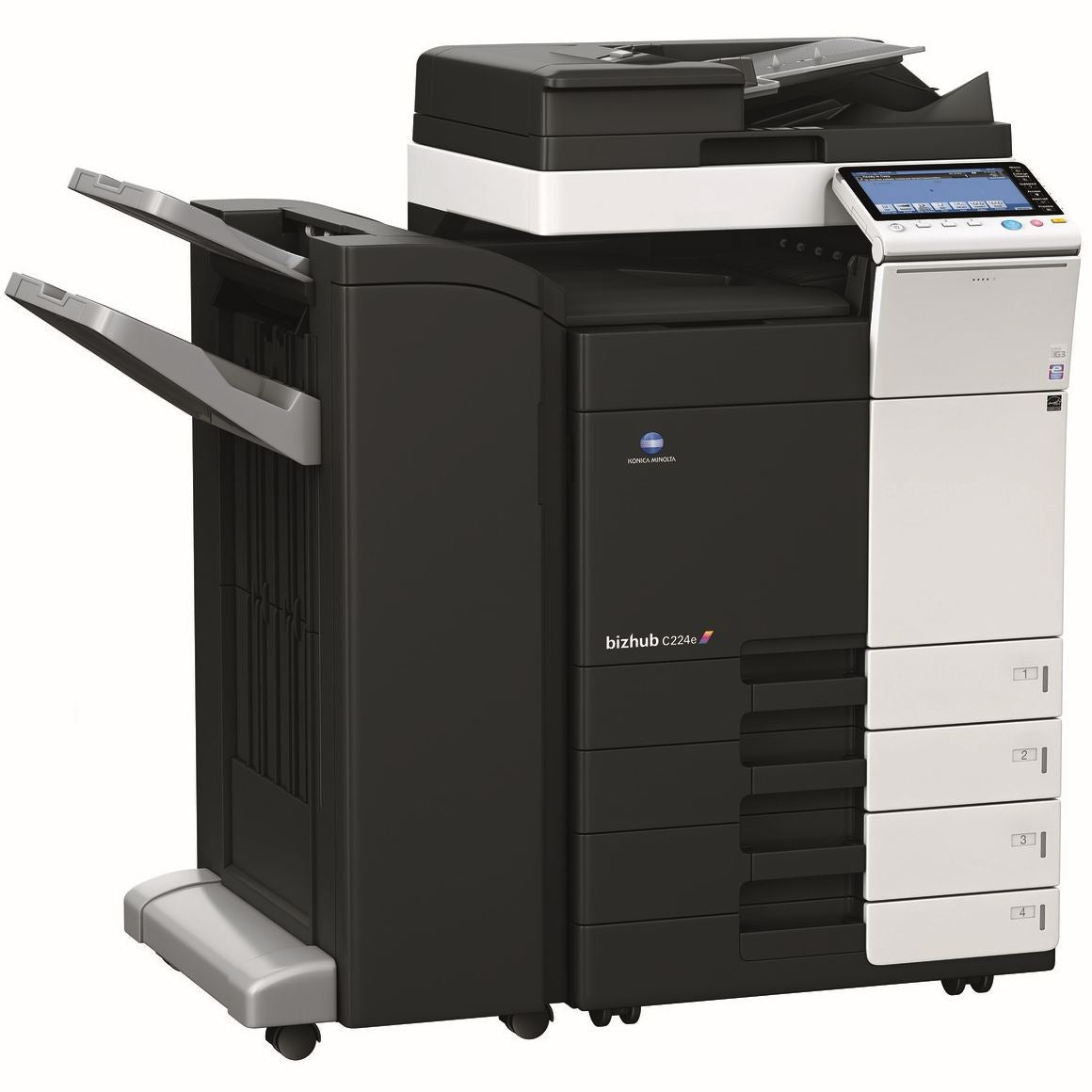 Konica Minolta bizhub C224e, 2GB RAM, Emperon-Contr., Bypass, Paper Cass. (2x500 sheets), HDD 250GB, Duplex