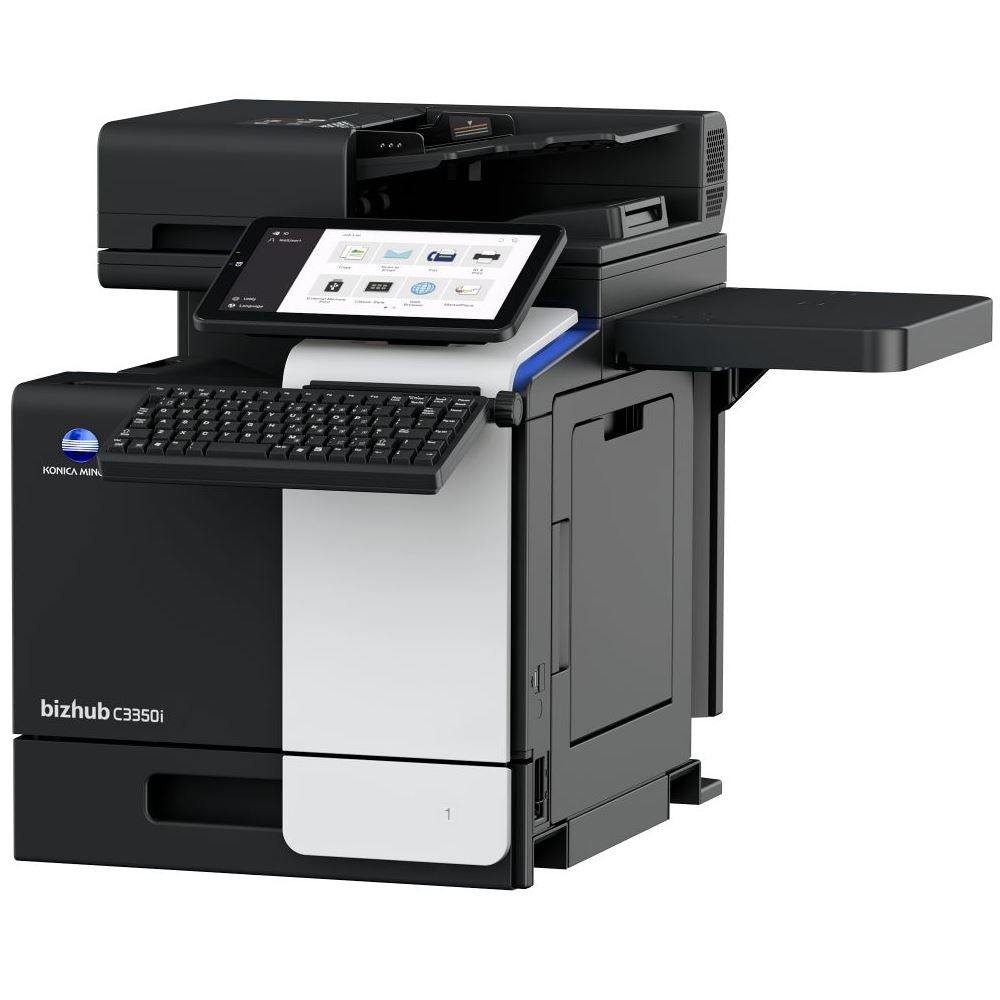 Konica Minolta bizhub C3350i A4 MFD. Std print controller w/PCL & PS3. 500 sheets & 100-sheet bypass.Dual Scan-DF and duplex standard.