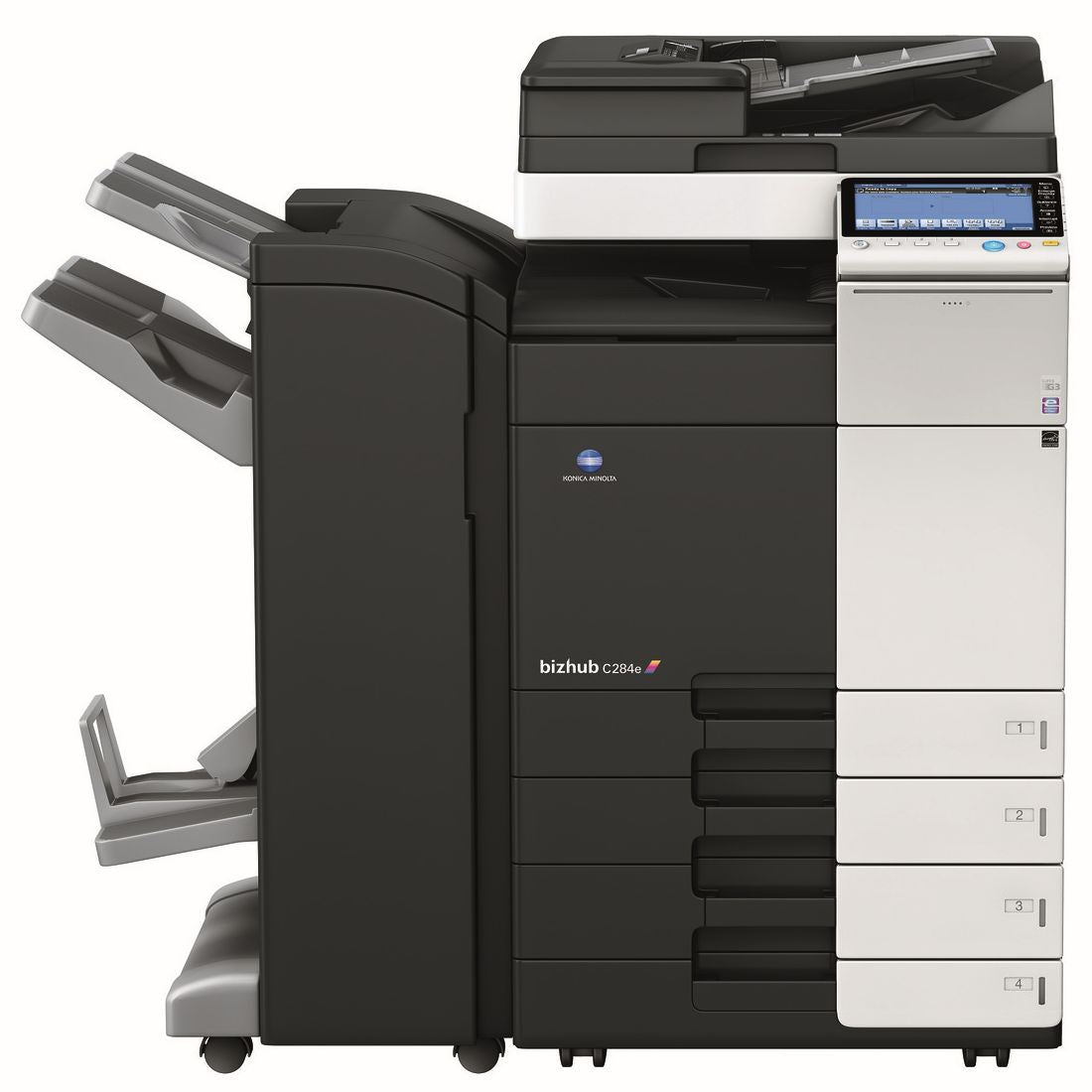 Konica Minolta bizhub C284e, 2GB RAM, Emperon-Contr., Bypass, Paper Cass. (2x500 sheets), HDD 250GB, Duplex