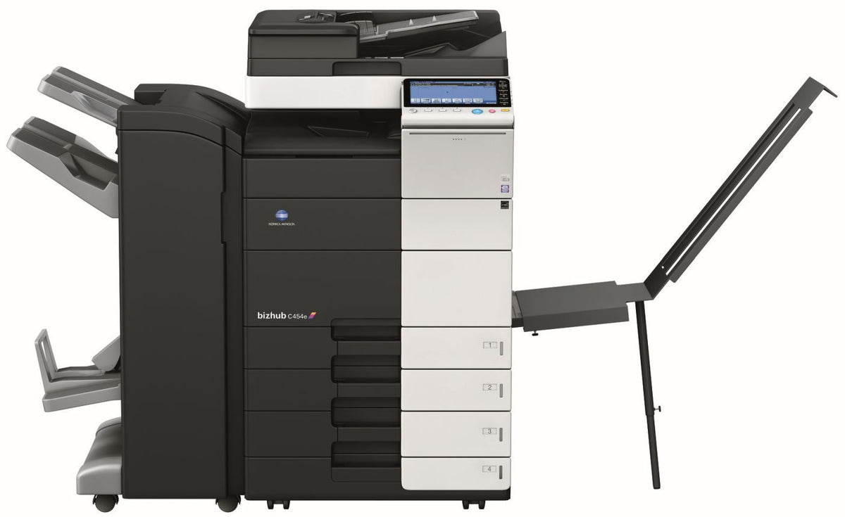Konica Minolta bizhub C454e, Dual scan DF, 2GB RAM, Emperon-Contr., Bypass, Paper Cass. (2x500 sheets), HDD 250GB, Duplex